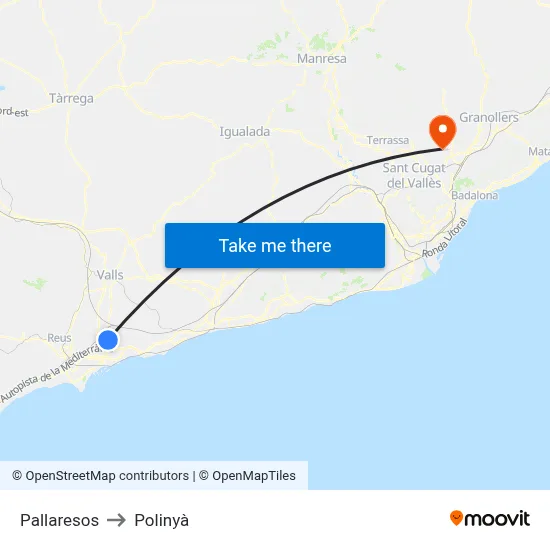 Pallaresos to Polinyà map