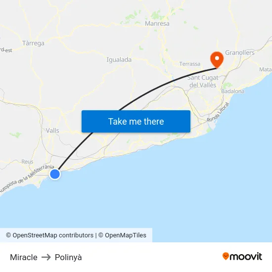 Miracle to Polinyà map