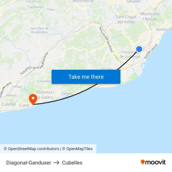 Diagonal-Ganduxer to Cubelles map