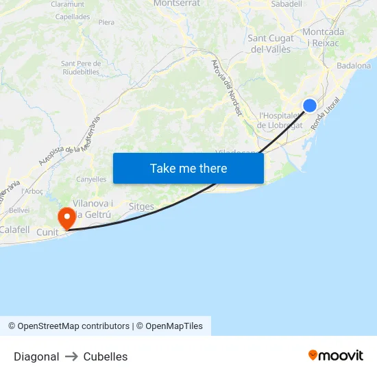 Diagonal to Cubelles map