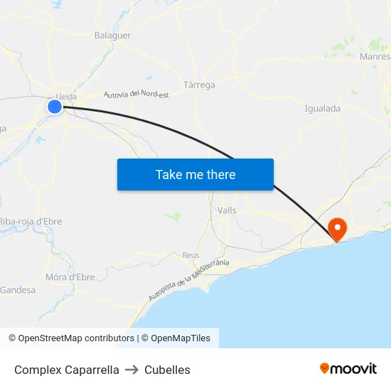 Complex Caparrella to Cubelles map