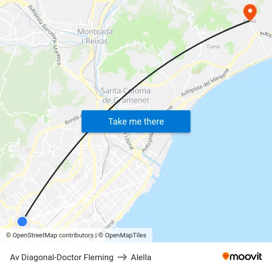 Av Diagonal-Doctor Fleming to Alella map