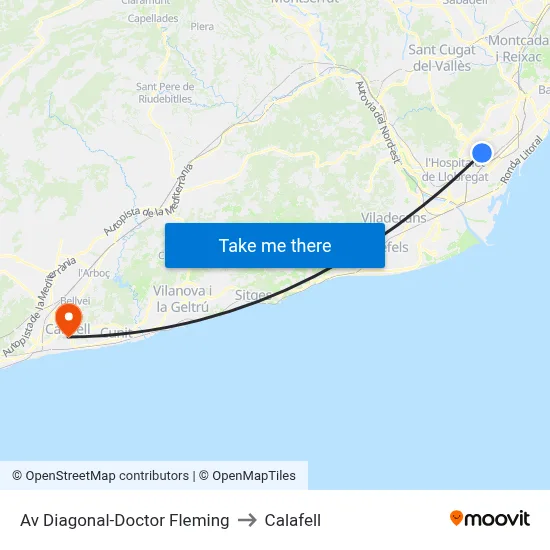 Av Diagonal-Doctor Fleming to Calafell map