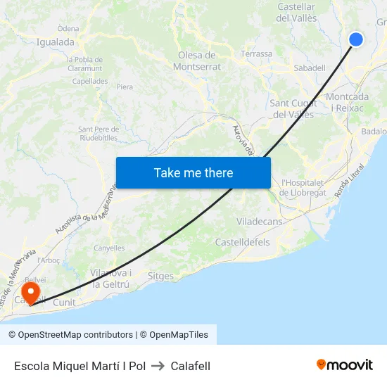 Escola Miquel Martí I Pol to Calafell map