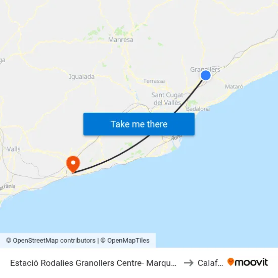 Estació Rodalies Granollers Centre- Marquesina C to Calafell map