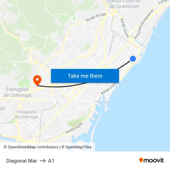 Diagonal Mar to A1 map