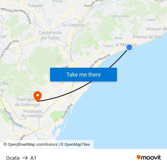 Ocata to A1 map