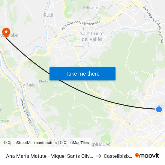 Ana María Matute - Miquel Sants Oliver to Castellbisbal map