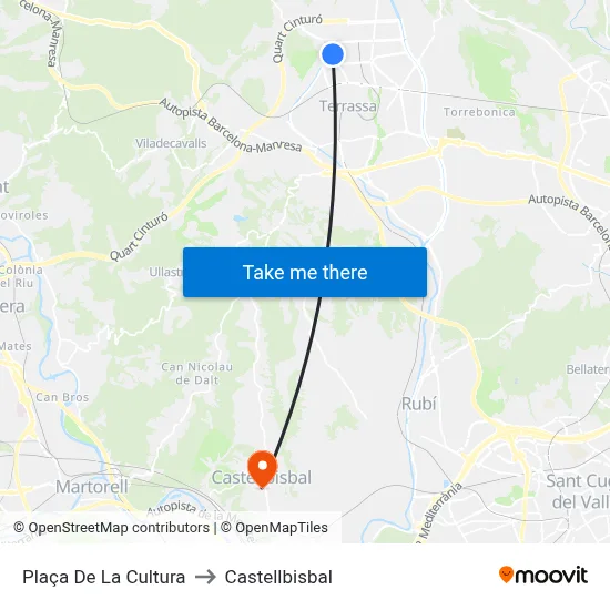 Plaça De La Cultura to Castellbisbal map