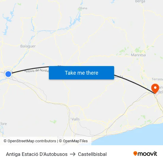 Antiga Estació D'Autobusos to Castellbisbal map