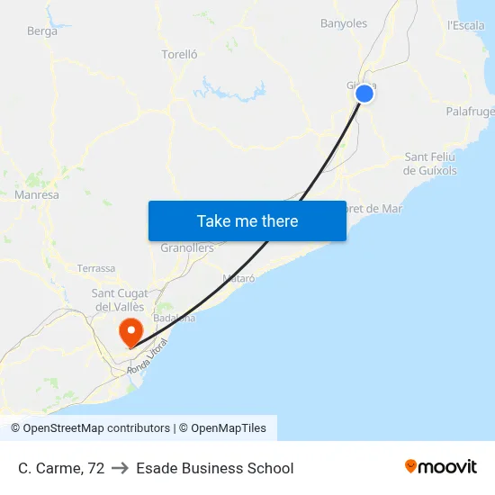 C. Carme, 72 to Esade Business School map