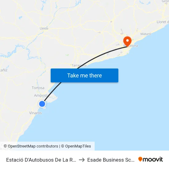 Estació D'Autobusos De La Ràpita to Esade Business School map