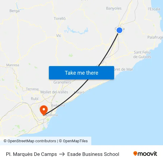 Pl. Marquès De Camps to Esade Business School map
