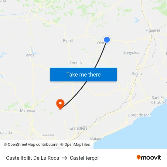Castellfollit De La Roca to Castellterçol map