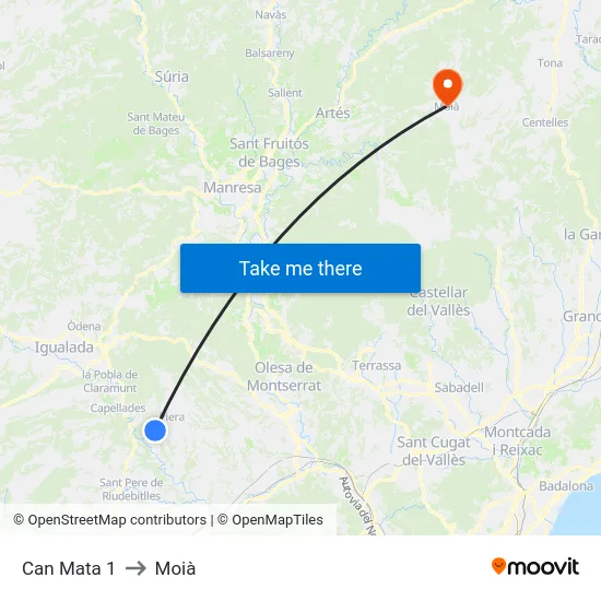 Can Mata 1 to Moià map