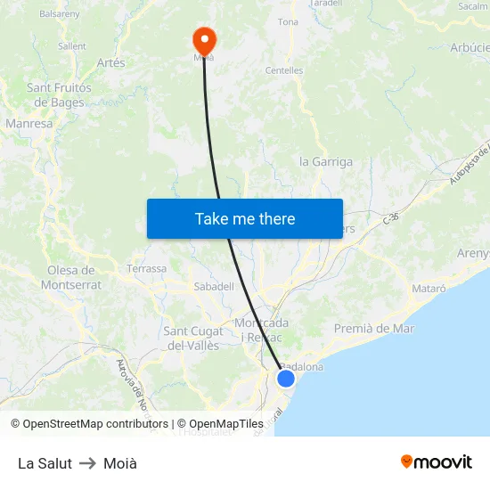 La Salut to Moià map