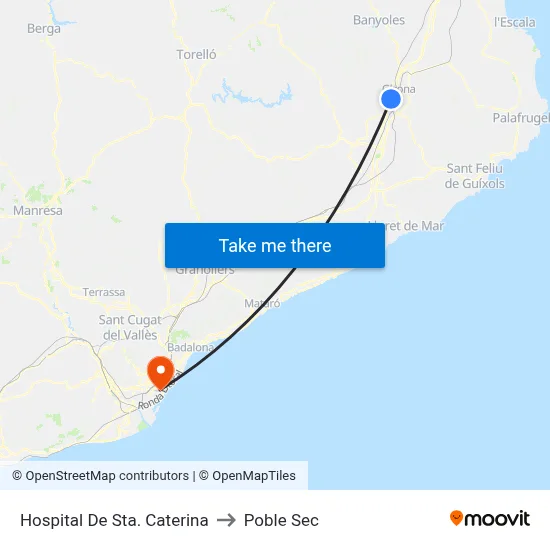 Hospital De Sta. Caterina to Poble Sec map