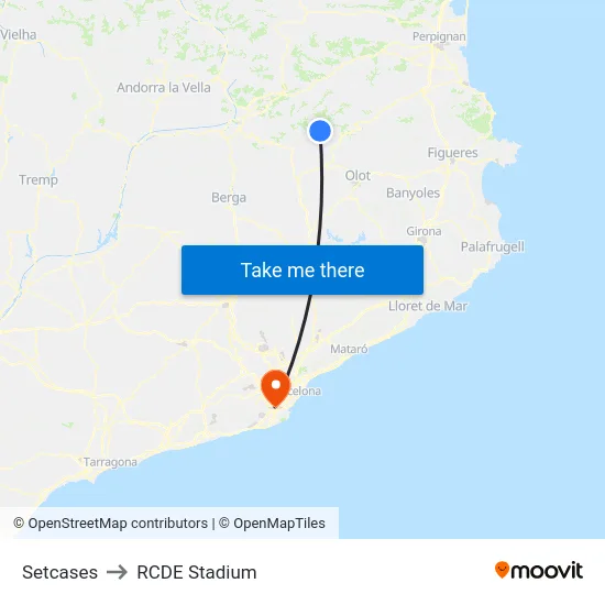 Setcases to RCDE Stadium map