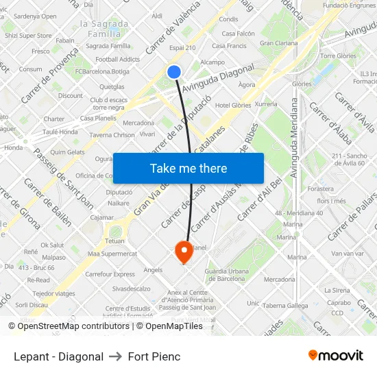 Lepant - Diagonal to Fort Pienc map