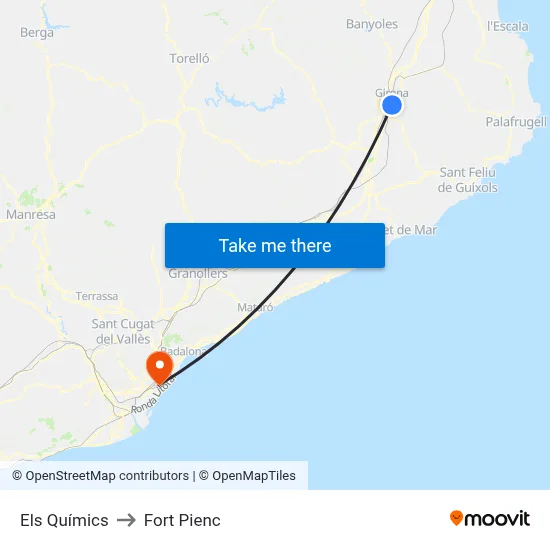 Els Químics to Fort Pienc map