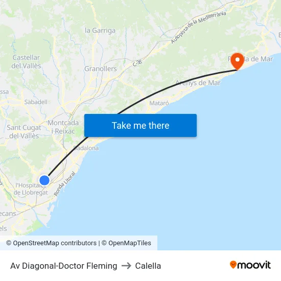 Av Diagonal-Doctor Fleming to Calella map