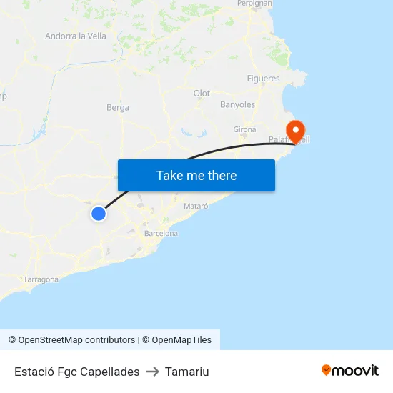 Estació Fgc Capellades to Tamariu map