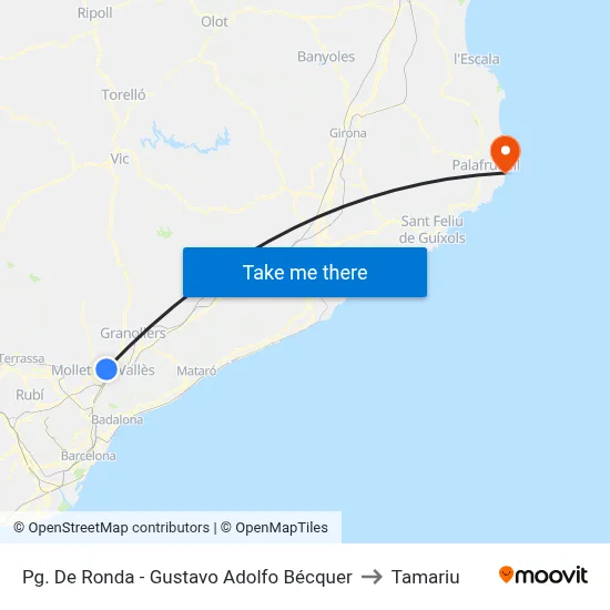 Pg. De Ronda - Gustavo Adolfo Bécquer to Tamariu map