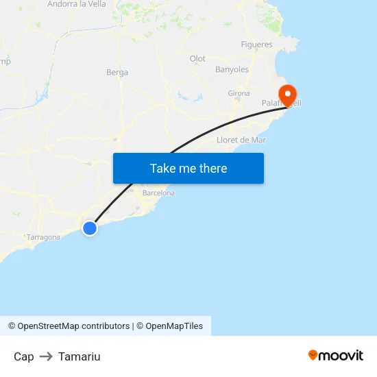 Cap to Tamariu map