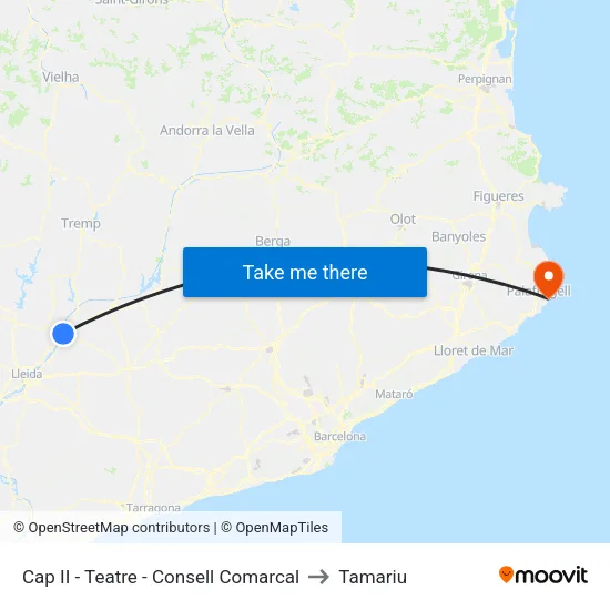 Cap II - Teatre - Consell Comarcal to Tamariu map