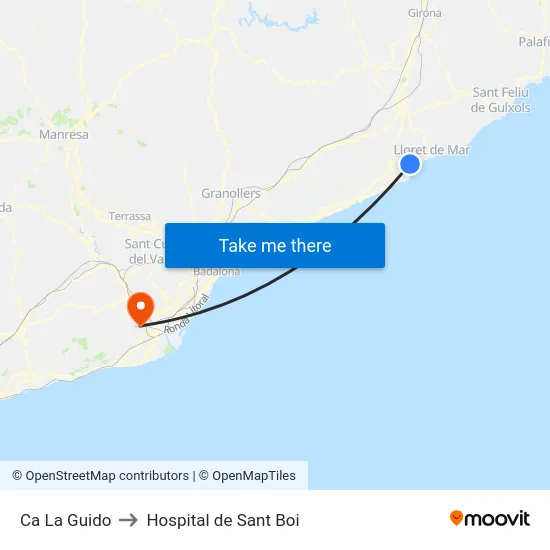 Ca La Guido to Hospital de Sant Boi map