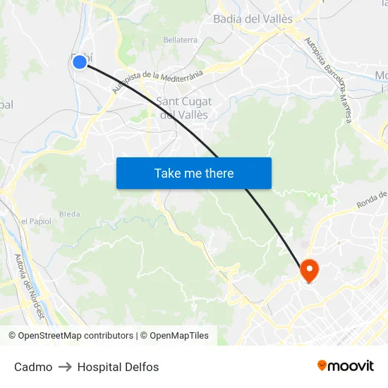 Cadmo to Hospital Delfos map