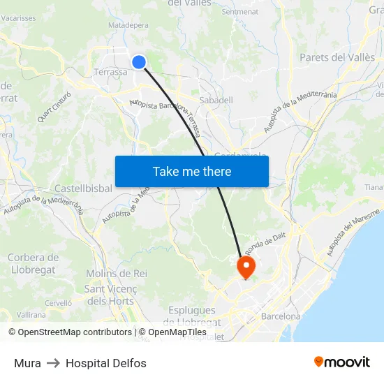 Mura to Hospital Delfos map