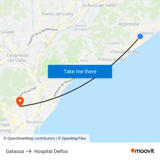 Gatassa to Hospital Delfos map
