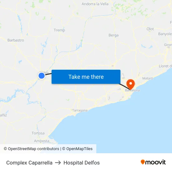 Complex Caparrella to Hospital Delfos map