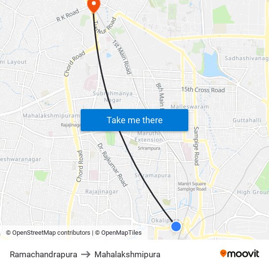 Ramachandrapura to Mahalakshmipura map