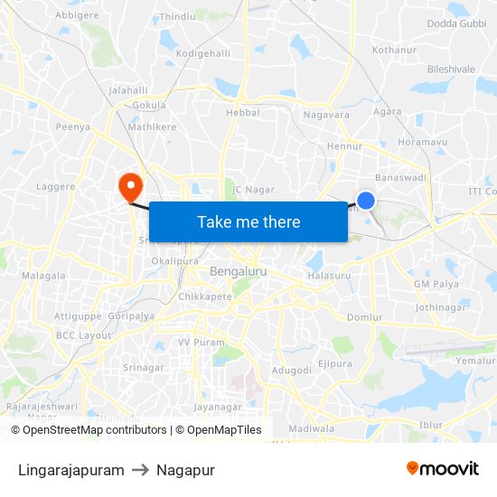 Lingarajapuram to Nagapur map