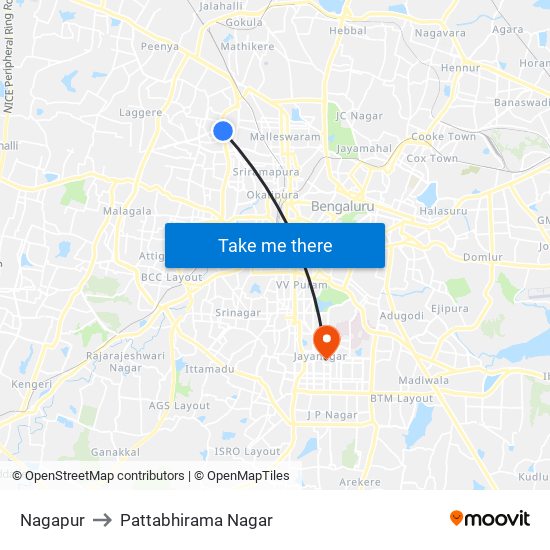 Nagapur to Pattabhirama Nagar map