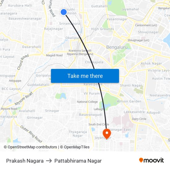 Prakash Nagara to Pattabhirama Nagar map