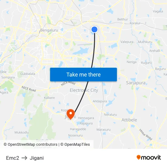Emc2 to Jigani map
