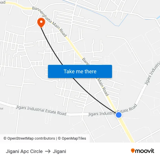 Jigani Apc Circle to Jigani map