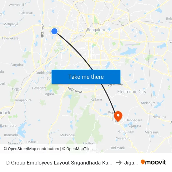 D Group Employees Layout Srigandhada Kaval to Jigani map