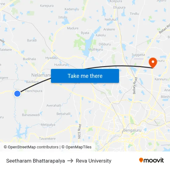 Seetharam Bhattarapalya to Reva University map