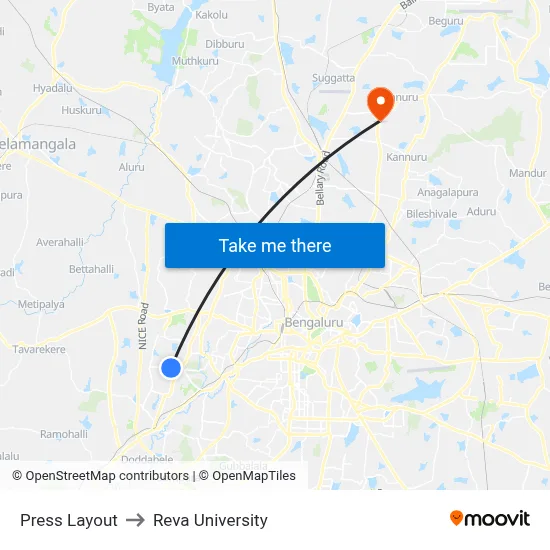 Press Layout to Reva University map
