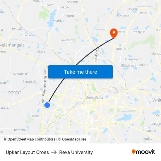 Upkar Layout Cross to Reva University map