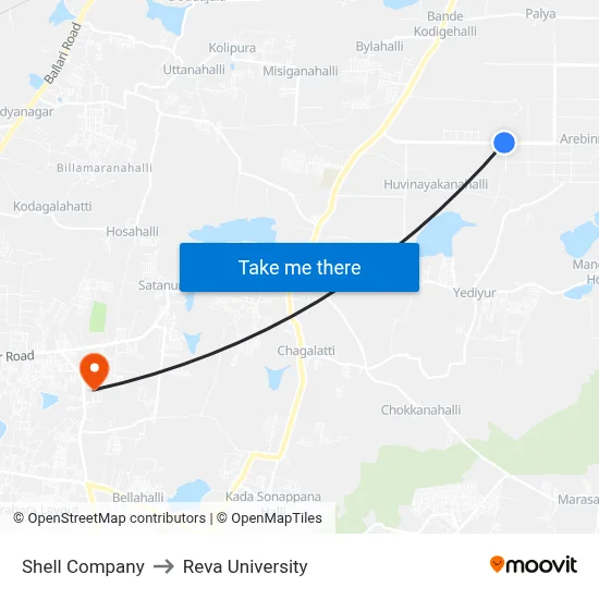 Shell Company to Reva University map