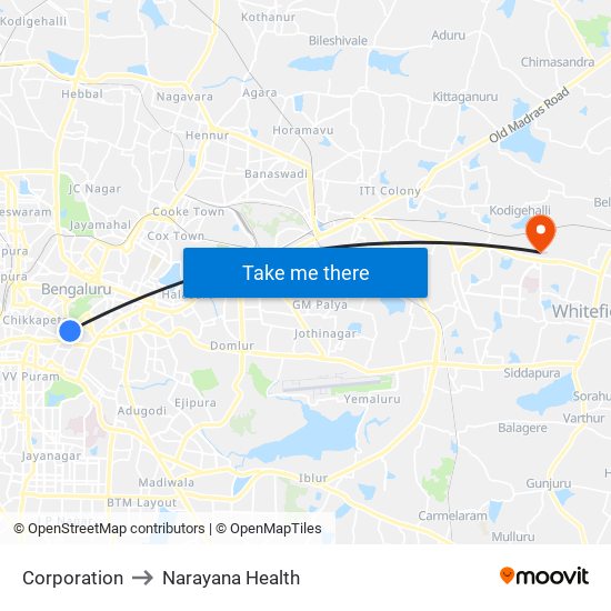 Corporation to Narayana Health map