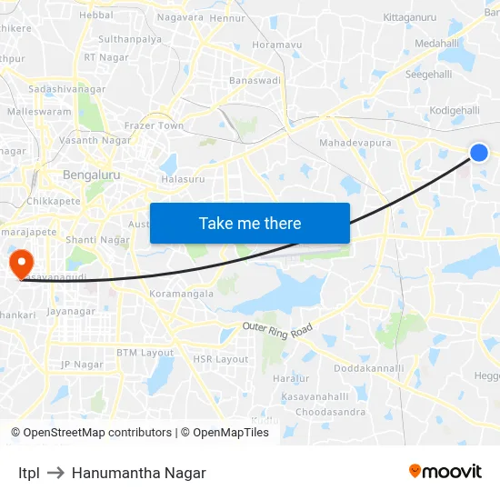 Itpl to Hanumantha Nagar map