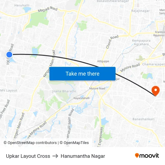 Upkar Layout Cross to Hanumantha Nagar map