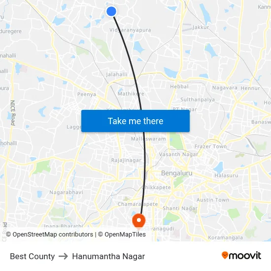 Best County to Hanumantha Nagar map