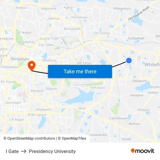 I Gate to Presidency University map